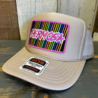 Hermosa Beach HERMOSA'84 High Crown Trucker Hat - Khaki