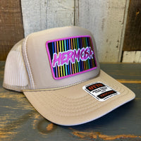 Hermosa Beach HERMOSA'84 High Crown Trucker Hat - Khaki