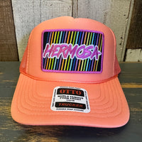 Hermosa Beach HERMOSA'84 High Crown Trucker Hat - Coral