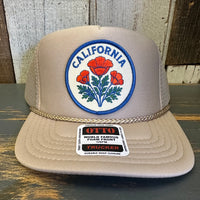 CALIFORNIA POPPY High Crown "Air Mesh" Trucker Hat - Khaki