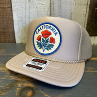 CALIFORNIA POPPY High Crown "Air Mesh" Trucker Hat - Khaki