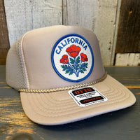 CALIFORNIA POPPY High Crown "Air Mesh" Trucker Hat - Khaki
