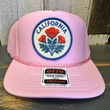 CALIFORNIA POPPY High Crown "Air Mesh" Trucker Hat - Pink