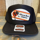 Hermosa Beach RETRO SUNSET High Crown "Air Mesh" Trucker Hat - Black
