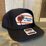 Hermosa Beach RETRO SUNSET High Crown "Air Mesh" Trucker Hat - Black