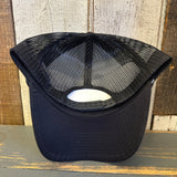 Hermosa Beach ARE YOU ESTABLISHED? High Crown 5-Panel Rope Trucker Hat - Black