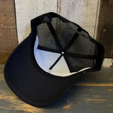 Hermosa Beach WELCOME SIGN High Crown 5-Panel Rope Trucker Hat - Black