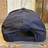 Hermosa Beach ROPER High Crown 5 Panel Perforated Mesh Back Hat - Black