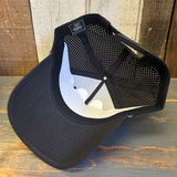 Hermosa Beach ROPER High Crown 5 Panel Perforated Mesh Back Hat - Black