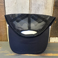 Hermosa Beach SHOREFRONT High Crown 5-Panel Rope Trucker Hat - Black/White Rope