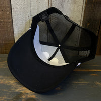 Hermosa Beach LIFEGUARD TOWER High Crown 5-Panel Rope Trucker Hat - Black/White Rope