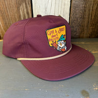 GIVE A HOOT, DON'T PULLUTE - 5 Panel Nylon Hat - Eggplant