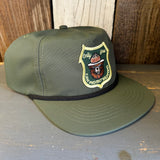 SMOKEY BEAR - ONLY YOU CAN PREVENT WILDFIRES - 5 Panel Nylon Hat - Military Green