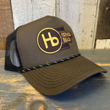 Hermosa Beach THE NEW STYLE High Crown Rope Trucker Hat - Loden Green/Black