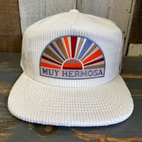 Hermosa Beach MUY HERMOSA Vintage Corduroy Hat - Beige