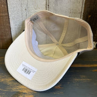 Hermosa Beach PIER AVE Brushed Rope Trucker Hat - Eggshell