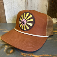 Hermosa Beach SUNBEAMS Brushed Rope Trucker Hat - Rust