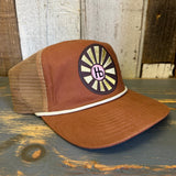 Hermosa Beach SUNBEAMS Brushed Rope Trucker Hat - Rust