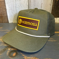 Hermosa Beach AS REAL AS THE STREETS Brushed Rope Trucker Hat - Cactus Green