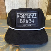 Hermosa Beach ROPER Brushed Rope Trucker Hat - Black