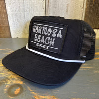 Hermosa Beach ROPER Brushed Rope Trucker Hat - Black