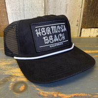 Hermosa Beach ROPER Brushed Rope Trucker Hat - Black