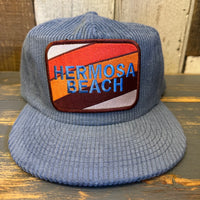 Hermosa Beach GOLF CARTS & YOGA PANTS Corduroy Field Trip Hat - SLATE BLUE