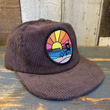 Hermosa Beach OBLIGATORY SUNSET Corduroy Field Trip Hat - JAVA BROWN