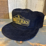 Hermosa Beach ARE YOU ESTABLISHED? Corduroy Field Trip Hat - BLACK