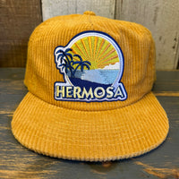 Hermosa Beach WELCOME SIGN Corduroy Field Trip Hat - SUN YELLOW