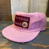 Hermosa Beach WELCOME SIGN Corduroy Field Trip Hat - Blush Pink