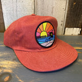 Hermosa Beach RETRO SUNSET Washed Cotton Field Trip Hat - Terracotta