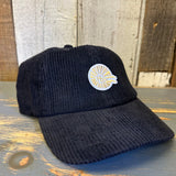 Hermosa Beach CLASSIC MINI LOGO Corduroy Dad Hat - BLACK