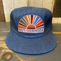 Hermosa Beach MUY HERMOSA - COAST EDITION Field Trip Strapback Hat - Denim