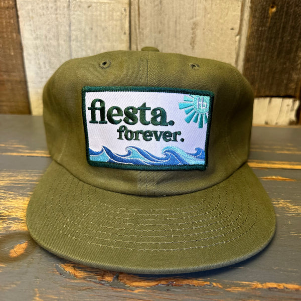 Hermosa Beach FIESTA FOREVER Brushed Cotton Field Trip Strapback Hat - Cactus Green