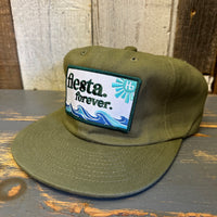 Hermosa Beach FIESTA FOREVER Brushed Cotton Field Trip Strapback Hat - Cactus Green