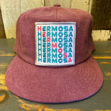 Hermosa Beach OCEAN DRIVE Washed Cotton Field Trip Hat - Berry