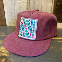 Hermosa Beach OCEAN DRIVE Washed Cotton Field Trip Hat - Berry