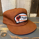 Hermosa Beach RETRO SUNSET Brushed Cotton Field Trip Strapback Hat - Rust