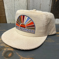 Hermosa Beach MUY HERMOSA - COASTAL EDITION Waffle Corduroy Field Trip Hat - Eggshell