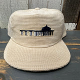 MANHATTAN BEACH PIER & ROUNDHOUSE Waffle Corduroy Field Trip Hat - Eggshell