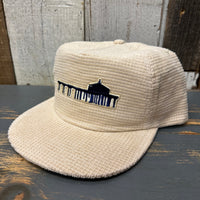 MANHATTAN BEACH PIER & ROUNDHOUSE Waffle Corduroy Field Trip Hat - Eggshell