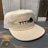 MANHATTAN BEACH PIER & ROUNDHOUSE Waffle Corduroy Field Trip Hat - Eggshell