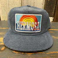 Hermosa Beach 72 & SUNNY Waffle Corduroy Field Trip Hat - Slate Blue