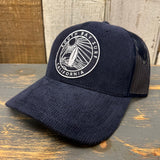 SOUTH BAY SURF (Navy Color Patch) 6 Panel Corduroy Trucker Hat - Navy