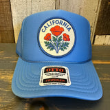 CALIFORNIA POPPY High Crown Trucker Hat - Col. Blue