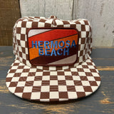 Hermosa Beach GOLF CARTS & YOGA PANTS Checkerboard Field Trip™ Hat - Rust/White