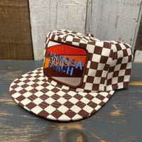 Hermosa Beach GOLF CARTS & YOGA PANTS Checkerboard Field Trip™ Hat - Rust/White