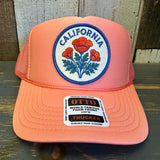 CALIFORNIA POPPY High Crown Trucker Hat - Coral