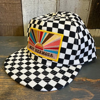 Hermosa Beach MUY HERMOSA Checkerboard Field Trip™ Hat - Black/White